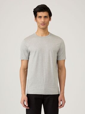 Sunspel Classic T‑shirt in Grey Melange